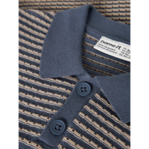 NAME IT Polo Strik Ketan Vintage Indigo Sesame